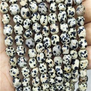 Natural Black Dalmatian Jasper Chips Beads Spot Freeform Polished, approx 6-9mm