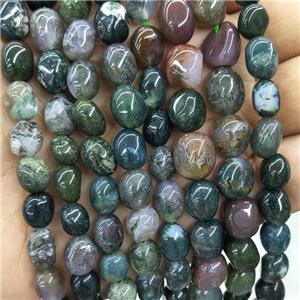 Natural Indian Agate Chips Beads Freeform Green, approx 6-9mm
