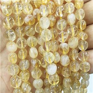 Natural Citrine Chips Beads Yellow Freeform Polished, approx 6-9mm