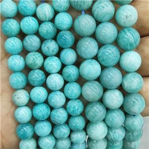 Natural Green Amazonite Beads Smooth Round, approx 10mm dia