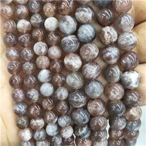 Natural Sunstone Beads Smooth Round, approx 8mm dia