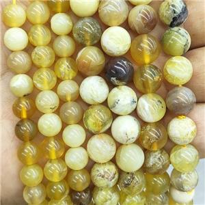 Natural Yellow Opal Beads Smooth Round, approx 6mm dia