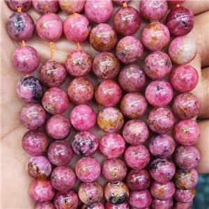 Natural Brazilian Rhodochrosite Beads Pink A-Grade, approx 8mm dia