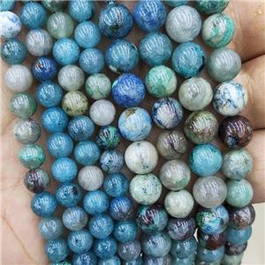 Chrysocolla Beads Blue Smooth Round Blue, approx 12mm dia