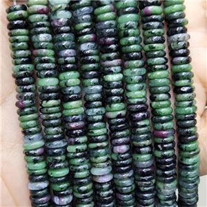 Natural Ruby Zoisite Heishi Beads, approx 6mm