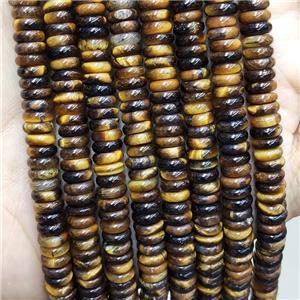 Natural Tiger Eye Stone Spacer Beads heishi, approx 6mm