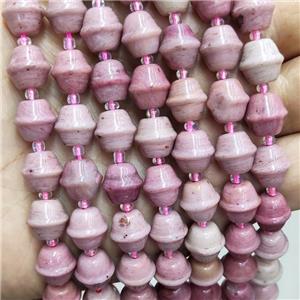 Pink Wood Lace Jasper Beads Bicone, approx 10-11mm