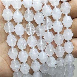 White Jade Bicone Beads, approx 10-11mm
