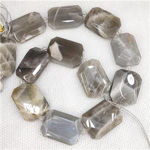 Natural Gray Moonstone Slice Beads, approx 20-35mm
