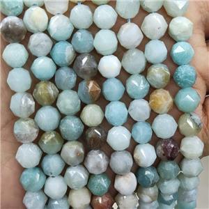Natural Chinese Amazonite Beads Multicolor Cut Round, approx 7-8mm