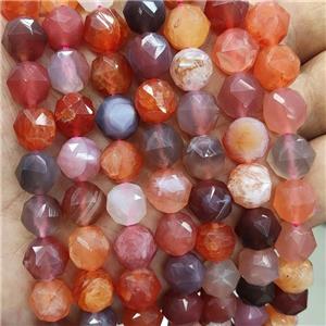 Natural Red Carnelian Agate Beads Cut Round, approx 9-10mm