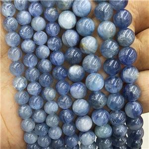 Natural Kyanite Beads BLue Smooth Round, approx 8mm dia