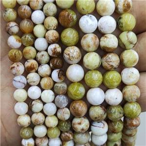 Natural Yellow Opal Beads Smooth Round, approx 8mm dia