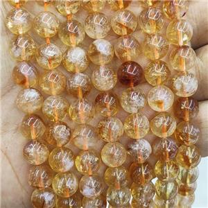 Natural Yellow Citrine Beads B-Grade Smooth Round, approx 10mm dia