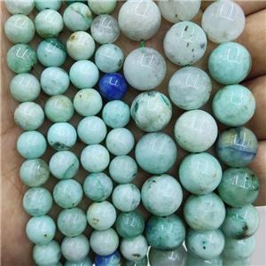Natural Chrysocolla Beads Green Smooth Round, approx 10mm dia