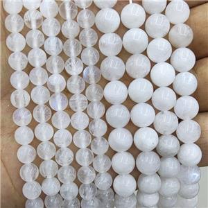 Natural White Moonstone Beads Smooth Round, approx 10mm dia