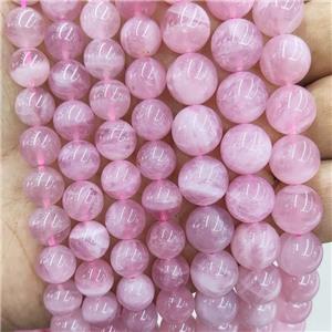 Natural Madagascar Rose Quartz Beads Pink AAA-Grade Smooth Round, approx 8mm dia