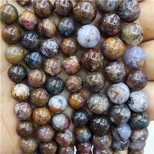Natural Pietersite Jasper Beads Smooth Round, approx 6mm dia