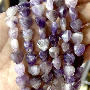 Dogteeth Amethyst Heart Beads Purple, approx 12mm