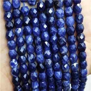 Natural Sodalite Beads Blue Faceted Rice, approx 6mm