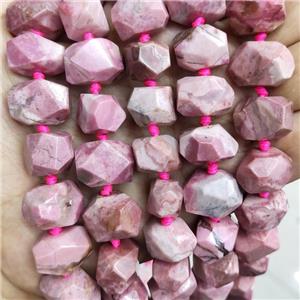 Natural Pink Rhodonite Nugget Beads Freeform, approx 13-17mm
