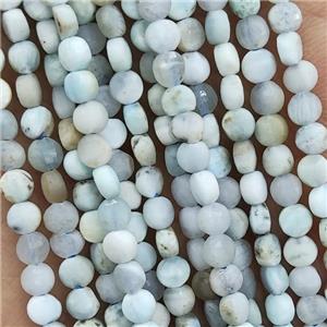 Natural Hemimorphite Beads Blue Faceted Coin, approx 4mm