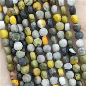 Natural Bumblebee Jasper Beads Faceted Circle, approx 4mm