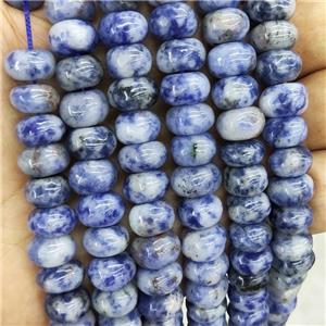 Natural Blue Dalmatian Jasper Beads Rondelle Square, approx 10-12mm