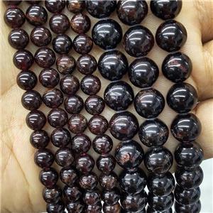 Natural Garnet Beads DarkRed C-Grade Smooth Round, approx 6mm dia