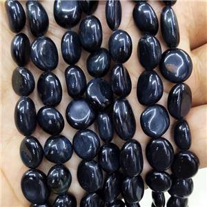 Natural Inkblue Tiger Eye Stone Chips Beads Freeform, approx 8-10mm