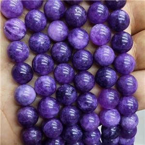 Purple Jade Beads Dye Smooth Round, approx 8mm dia
