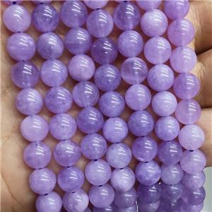 Purple Jade Beads Dye Smooth Round, approx 8mm dia
