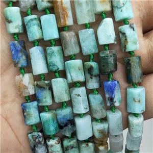Natural Green Chrysocolla Beads Tube, approx 7-14mm