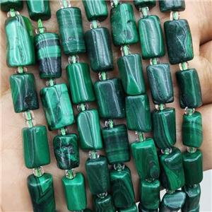 Natural Malachite Beads Green Tube, approx 7-14mm