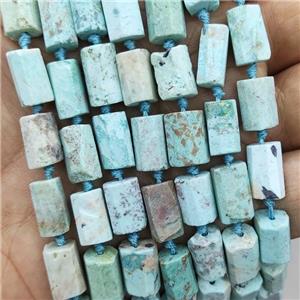 Natural Turquoise Beads Blue Column, approx 7-14mm