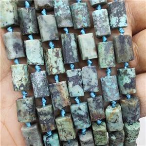 Natural African Turquoise Beads Tube, approx 7-14mm