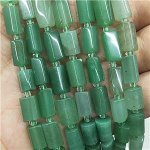 Natural Green Aventurine Column Beads, approx 7-14mm