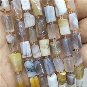 Natural Botswana Agate Beads Tube, approx 7-14mm