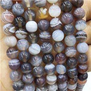 Natural Botswana Agate Beads Gray Smooth Round, approx 6mm dia