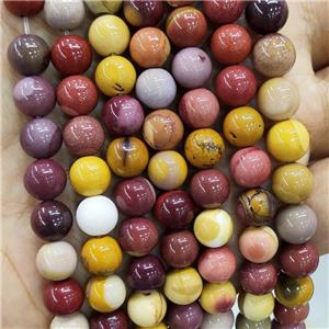 Natural Mookaite Beads Multicolor Smooth Round, approx 8mm dia