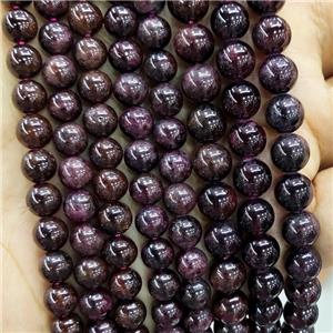 Natural Garnet Beads DarkRed Smooth Round, approx 4mm dia