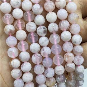 Cherry Sakura Agate Beads Smooth Round, approx 6mm dia