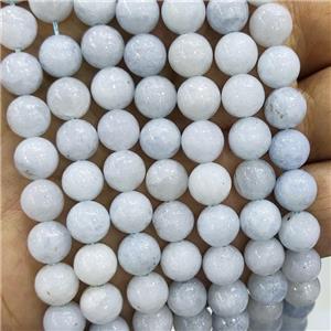Natural Blue Celestite Beads Smooth Round, approx 6mm dia