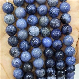 Blue Dumortierite Beads Smooth Round, approx 6mm dia