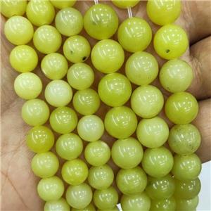 Lemon Jade Beads Smooth Round, approx 12mm dia