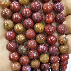Red Nueva Agate Beads Smooth Round, approx 8mm dia