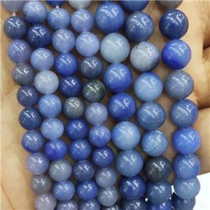 Blue Aventurine Beads Smooth Round, approx 6mm dia