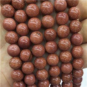Golden Sandstone Beads Smooth Round, approx 10mm dia