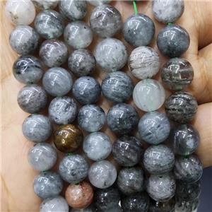 Natural Chlorite Quartz Beads Green Smooth Round, approx 7mm