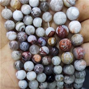 Natural Mexican Crazy Lace Agate Beads Smooth Round, approx 6mm